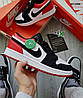 Чоловічі кросівки Nike Air Jordan 1 Low Black White Red Найк Джордан Лоу чорні з червоним, фото 3