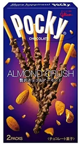 Японські палички Glico Pocky Almond Crush Мигдаль 40г, фото 1