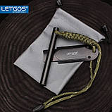 Огниво для розведення вогню LETGOS Magnesium Ferro Rod Fire Starter (10х100 мм) магнієве туристичне, Black, фото 3