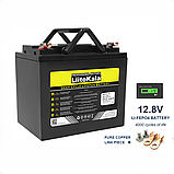 Акумулятор LiitoKala LiFePO4 12В 30Аг +LCD дисплей з вбудованим BMS Літій залізо фосфатний, фото 4
