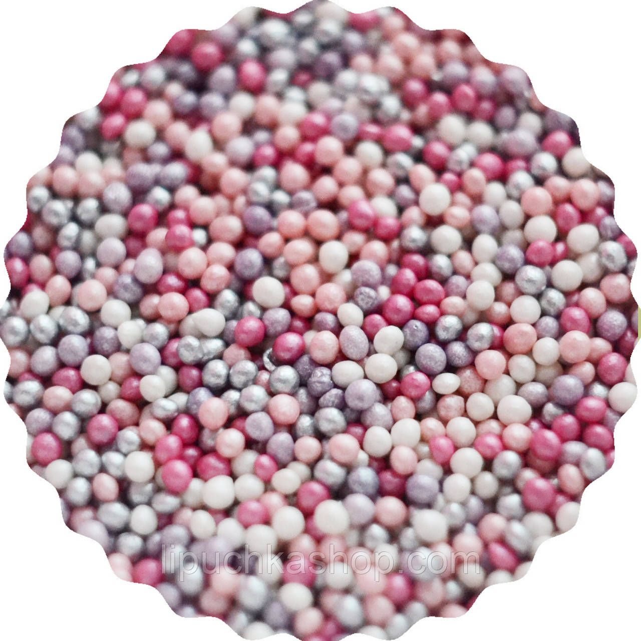 Посипка кондитерська "Рисові кульки (фіалка) 2-3 мм", 25 грам, фото 1