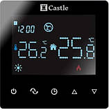 Терморегулятор програматор Castle AC606H БІЛИЙ/ ЧОРНИЙ WI-FI, фото 2