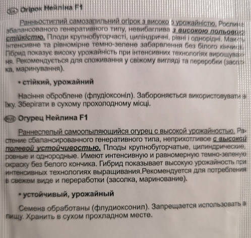 Огірок Нейліна F1 10 нас., фото 3