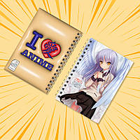 Блокнот на пружині в клітинку 48 арк. Angel Beats! / Янгольські ритми 005