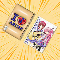 Блокнот на пружині в клітинку 48 арк. Angel Beats! / Янгольські ритми 006