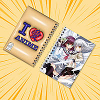 Блокнот на пружині в клітинку 48 арк. Angel Beats! / Янгольські ритми 008