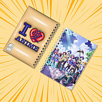 Блокнот на пружині в клітинку 48 арк. Angel Beats! / Янгольські ритми 011