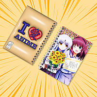 Блокнот на пружині в клітинку 48 арк. Angel Beats! / Янгольські ритми 013