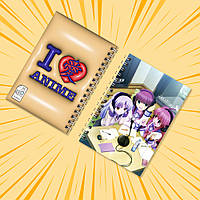 Блокнот на пружині в клітинку 48 арк. Angel Beats! / Янгольські ритми 017