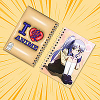 Блокнот на пружині в клітинку 48 арк. Angel Beats! / Янгольські ритми 019