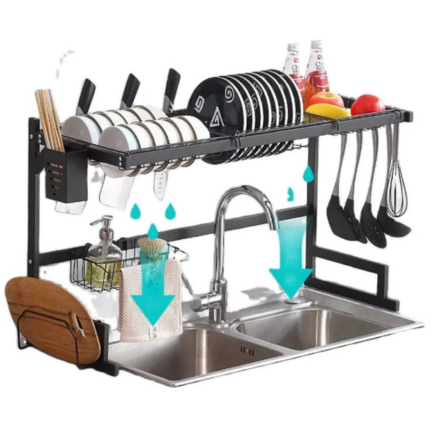 Організатор для миття посуду Storage Shelf Sink storage rack, підставка для приладів. Органайзери для миття