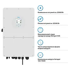 Гібридний інвертор DEYE SUN-25K-SG01HP3-EU 25 кВт Wi-Fi Трифазний, фото 4
