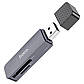 Кардрідер HOCO HB45 Spirit 2-in-1 USB 2.0 card reader Metal Gray, фото 4