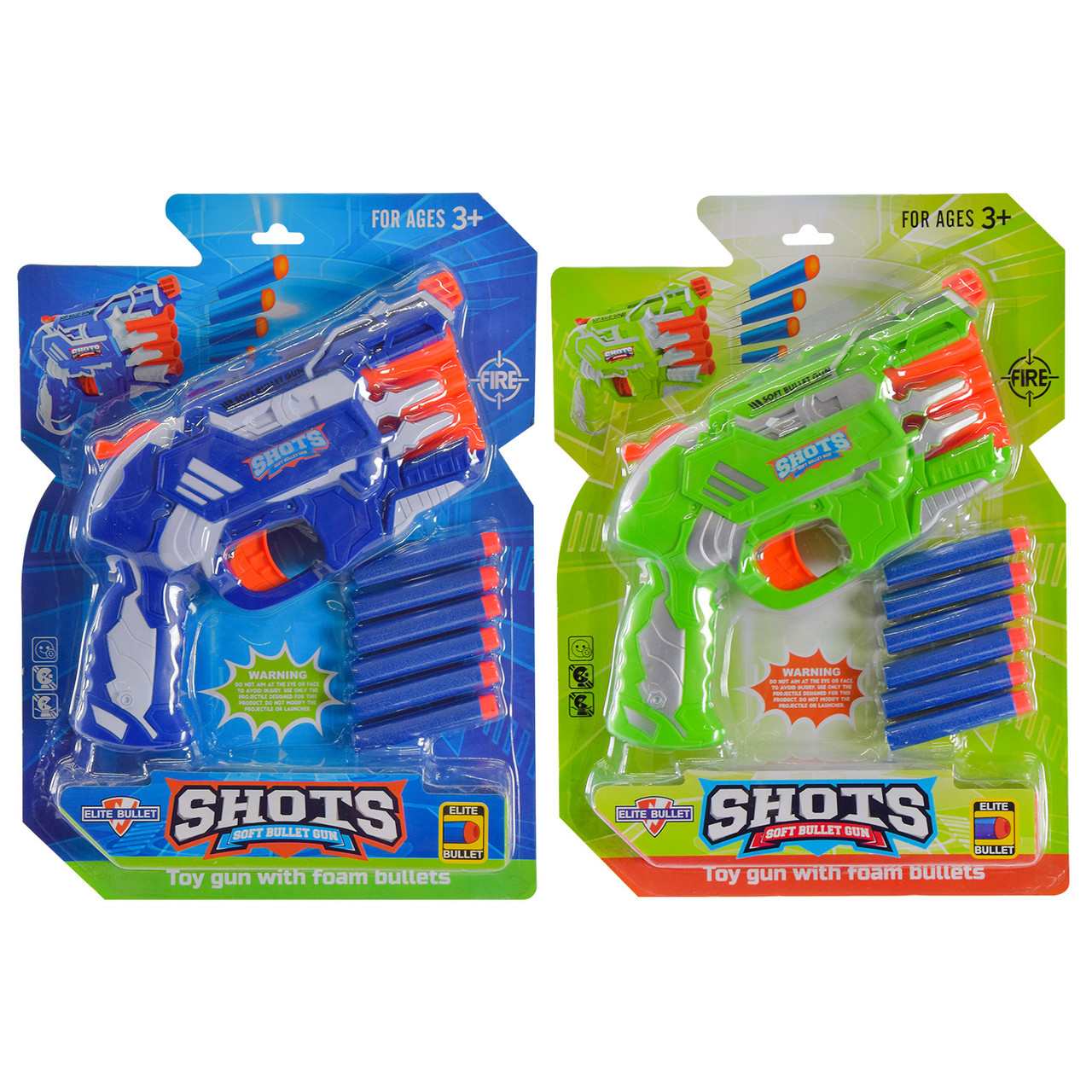 Бластер HW-505A 2 кольори з 6 поролоновими снарядами, фото 1