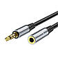 Аудiокабель HOCO UPA20 3.5 audio extension cable male to female (L=2M) Metal Gray, фото 4