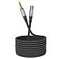 Аудiокабель HOCO UPA20 3.5 audio extension cable male to female (L=2M) Metal Gray, фото 7