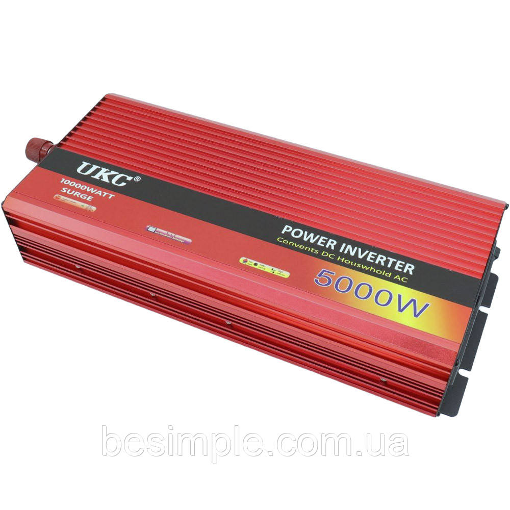 Перетворювач напруги 12V-220V (5000W) UKC / Автомобільний інвертор / Автоінвертор