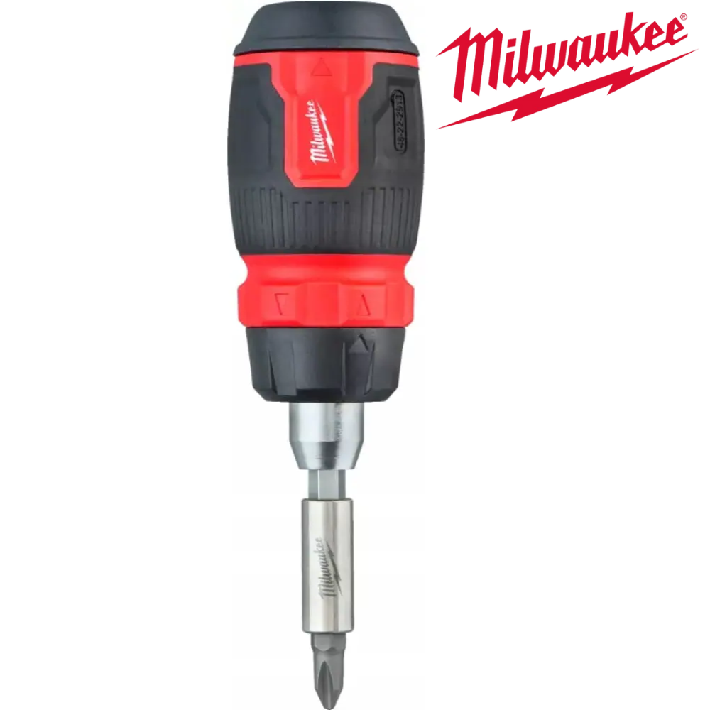 Викрутка з тріскачкою коротка Milwaukee 8 в 1, фото 1