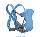 Рюкзак-слінг сумка кенгуру для перенесення немовля. Колір блакитний. (070/2), фото 6