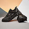 Чоловічі шкіряні кросівки (натуральна шкіра) чорні демісезонні для чоловіків на весну осінь, розміри 40-45, фото 6