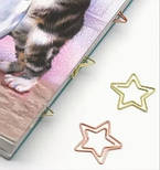 Скріпка фігурна зірка золота, фото 4