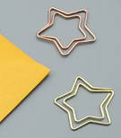 Скріпка фігурна зірка золота, фото 3