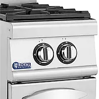Плита газова - 7,2 кВт - 2 конфорки - тумба цокольна - Royal Catering