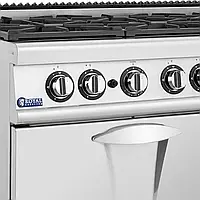 Газова плита з газовою духовкою - 27,6 кВт - 6 конфорок - нижня шафа - Royal Catering