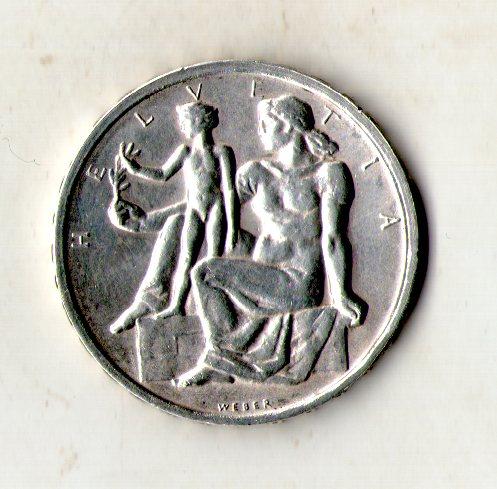 Швейцарія › Швейцарська конфедерація 5 франків, 1948 100-річчя Швейцарській Конституції Срібло 15 гр. №3499