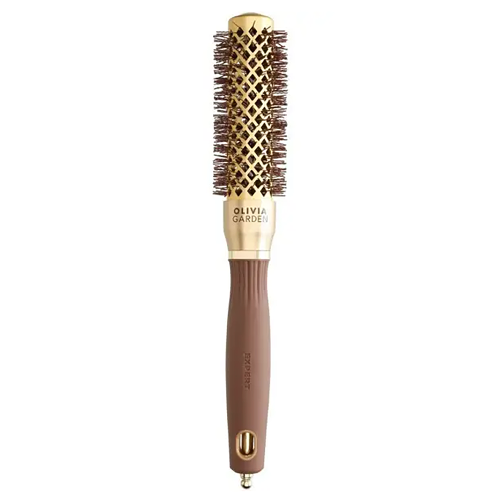 Термобрашинг для волосся Olivia Garden 25 мм Blowout Shine Wavy Bristles Gold & Brown (ID2048), фото 1