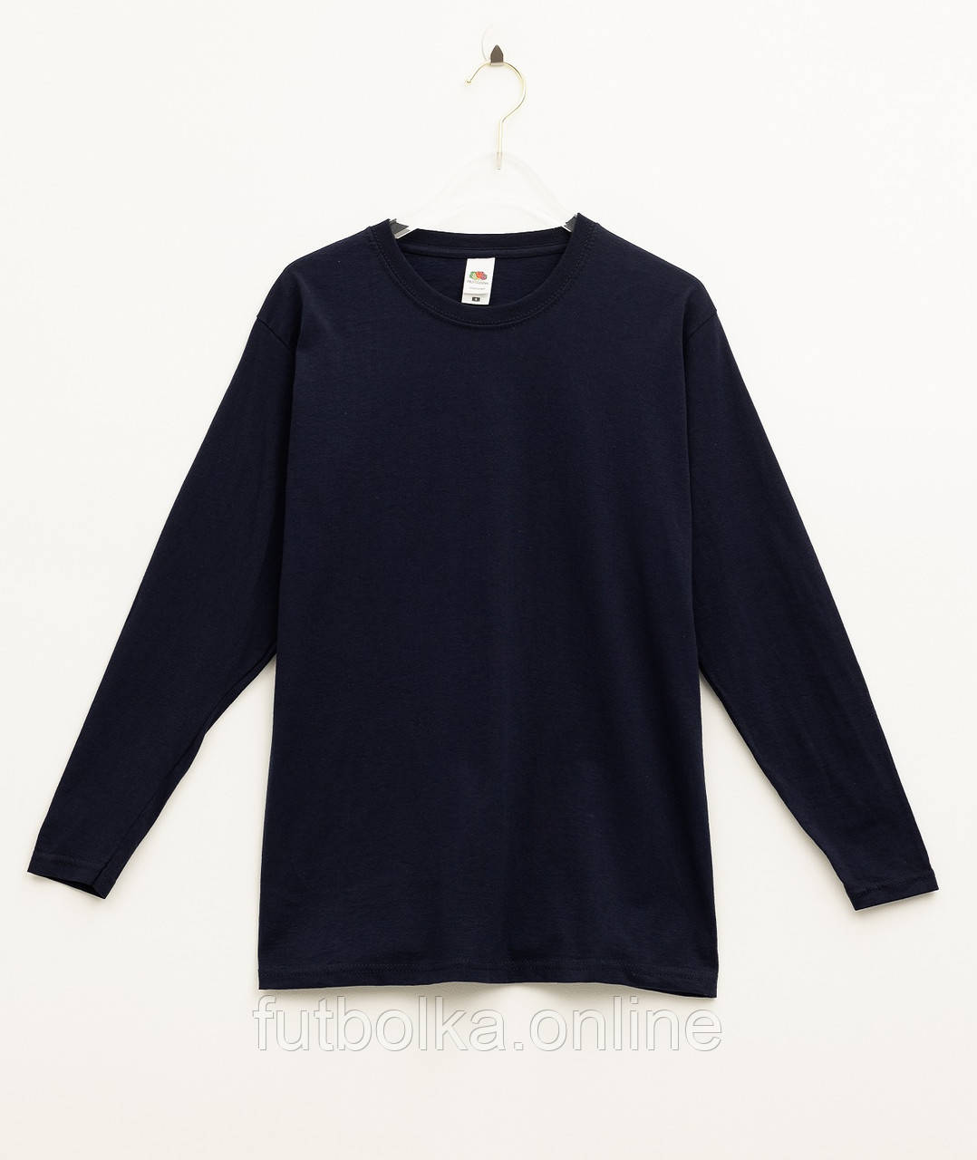 Глибоко Темно-Синя чоловіча футболка з довгим рукавом базова Valueweight long sleeve Fruit of the loom