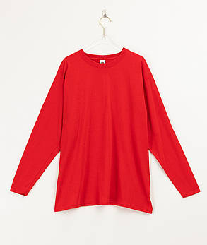 Червона чоловіча футболка з довгим рукавом базова Valueweight long sleeve Fruit of the loom, фото 1