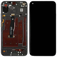 Дисплей (екран) Huawei Nova 5T, Honor 20 з тачскрином з рамкою (чорний)