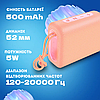 Маленька портативна бездротова колонка для телефона Bluetooth з флешкою протиударна вологостійка рожева Borofone, фото 6