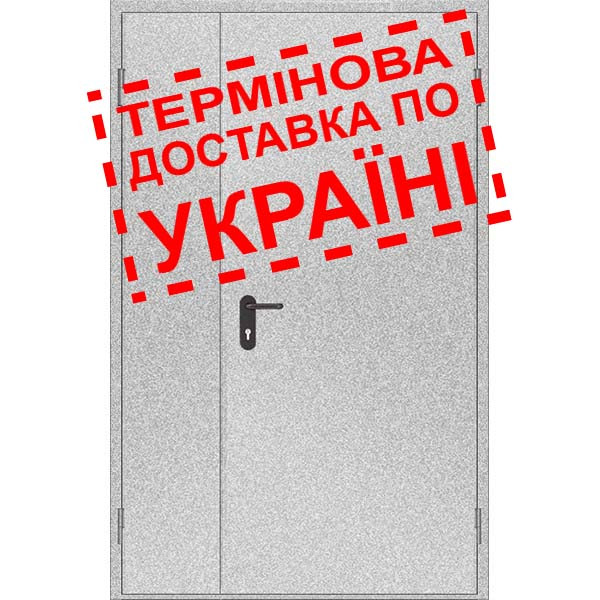 Двері протипожежні металеві глухі ДМП ЕІ30-2-2100х1300 прав., ЄвроСтандарт