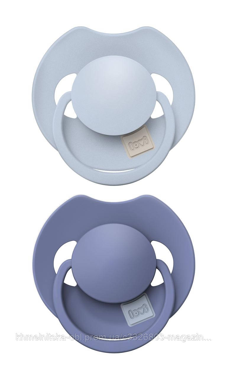 Пустушка силіконова динамічна LOVI Prime 6-18 міс 2 шт Baby Blue/Blue, фото 1