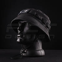 Панама тактична Софтшелл демісезонна з велкро панеллю Чорна