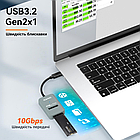 Док-станція Maiwo для M.2 NVMe (PCIe) USB 3.1 Type-C (K1696P 6402) Сіра, фото 6