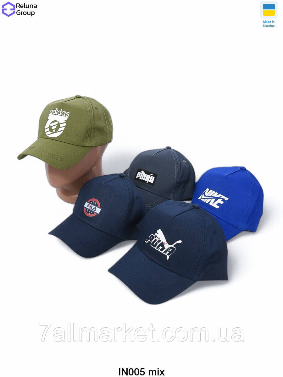 Кепка чоловіча літня/з регулятором розмір 56-58 см (мікс) "RELUNA" купити недорого від прямого постачальника