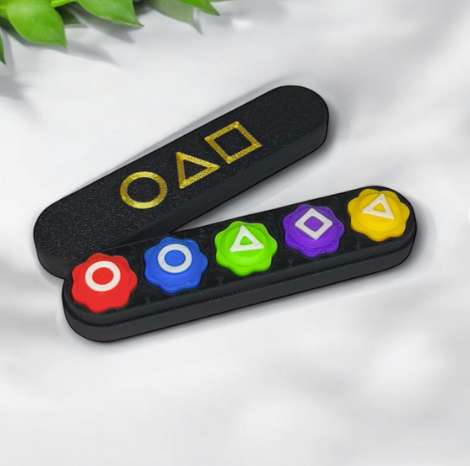 Настільна гра Гонги Gonggi в кейсі з кульками із серіалу преміум-якості "Гра в кальмара 2"