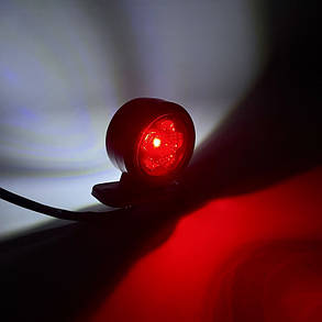 Ліхтар габаритний (ріжок) міні 8см 24V діодницй двокольоровий, фото 2