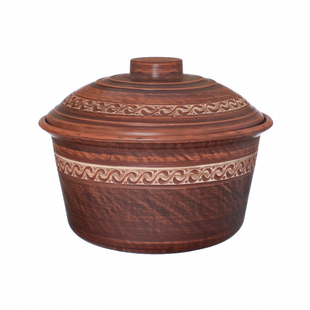 Каструля ангоб без ручок, 2л, Червона глина, ARTEL KERAMIST, Арт.58588