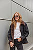 Джинсова жіноча куртка єврозима з кишенями, фото 5