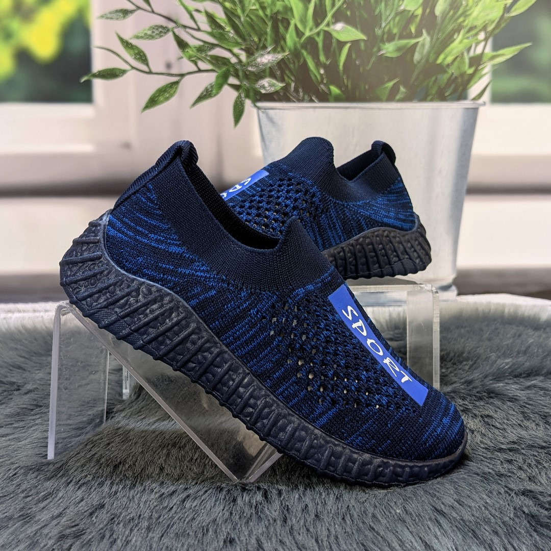 Мокасини дитячі текстильні сині для хлопчика ВВТ 1491