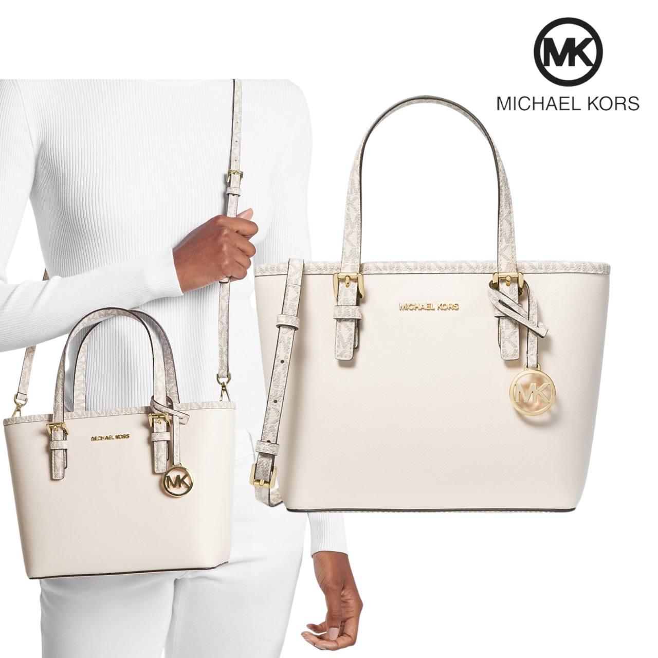 Жіноча сумка-тоут Michael Kors Jet Set Travel Extra-Small Top-Zip Tote Bag (кремова) ОРИГІНАЛ, фото 1
