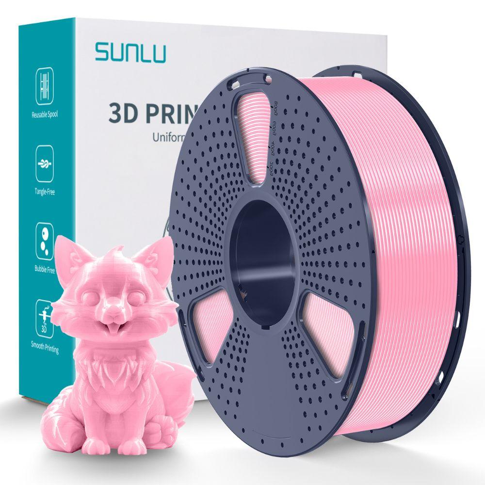 Пластик філамент для 3Д-друку SUNLU PETG Sakura Pink (05141019Z), Reusable Spool, 1.75мм, 1кг, 230-260°C, Рожевий