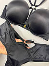Комплект Білизни Victoria's Secret VERY SEXY Bombshell Подвійний Пуш-ап, Чорний 32C (70C)/ S, фото 4