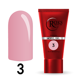 Акрил Гелі Roks №3 / Acryl Gel Roks №3, 15 ml