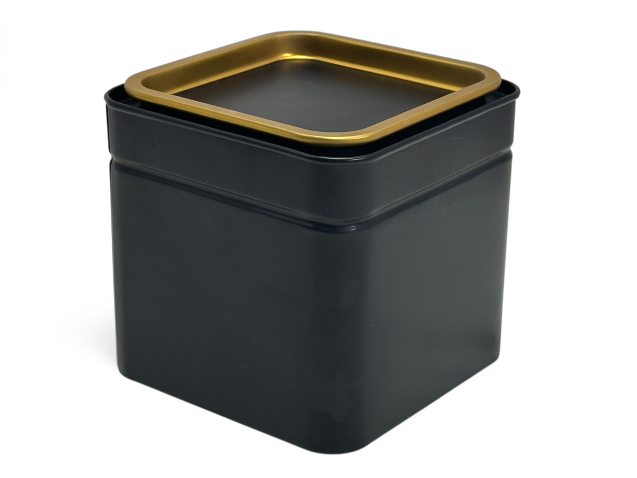 Банка для чаю IKEA BLOMNING (ІКЕА БЛОМНІНГ). 10х10х10 см. 20373206. Чорна