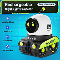 Проєктор-нічник-музикальний Led Робот з Bluetooth колонкою Droid WH-E03 1200mAh 209529, фото 6